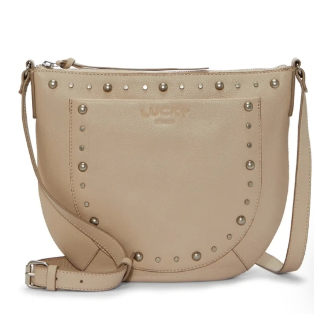 Lucky Brand Kyla Studded Smoke Grey Crossbody Bag